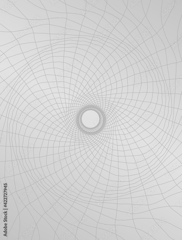 Obraz premium 歪んだグリッドのイメージ・モノクロ