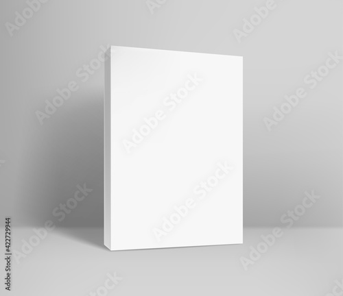 Blank paper book realistic vector illustration. Template for design. Vector mockup