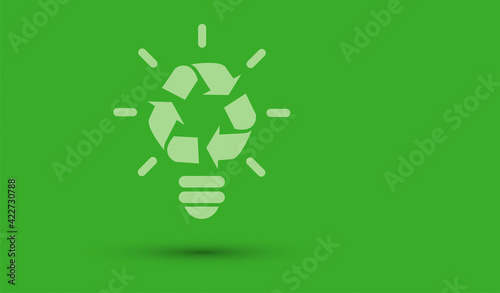  icona lampadina, idea, ecologia, riciclo