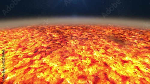 Attack of the asteroid on the Mars. Cooling and dead surface of the planet.