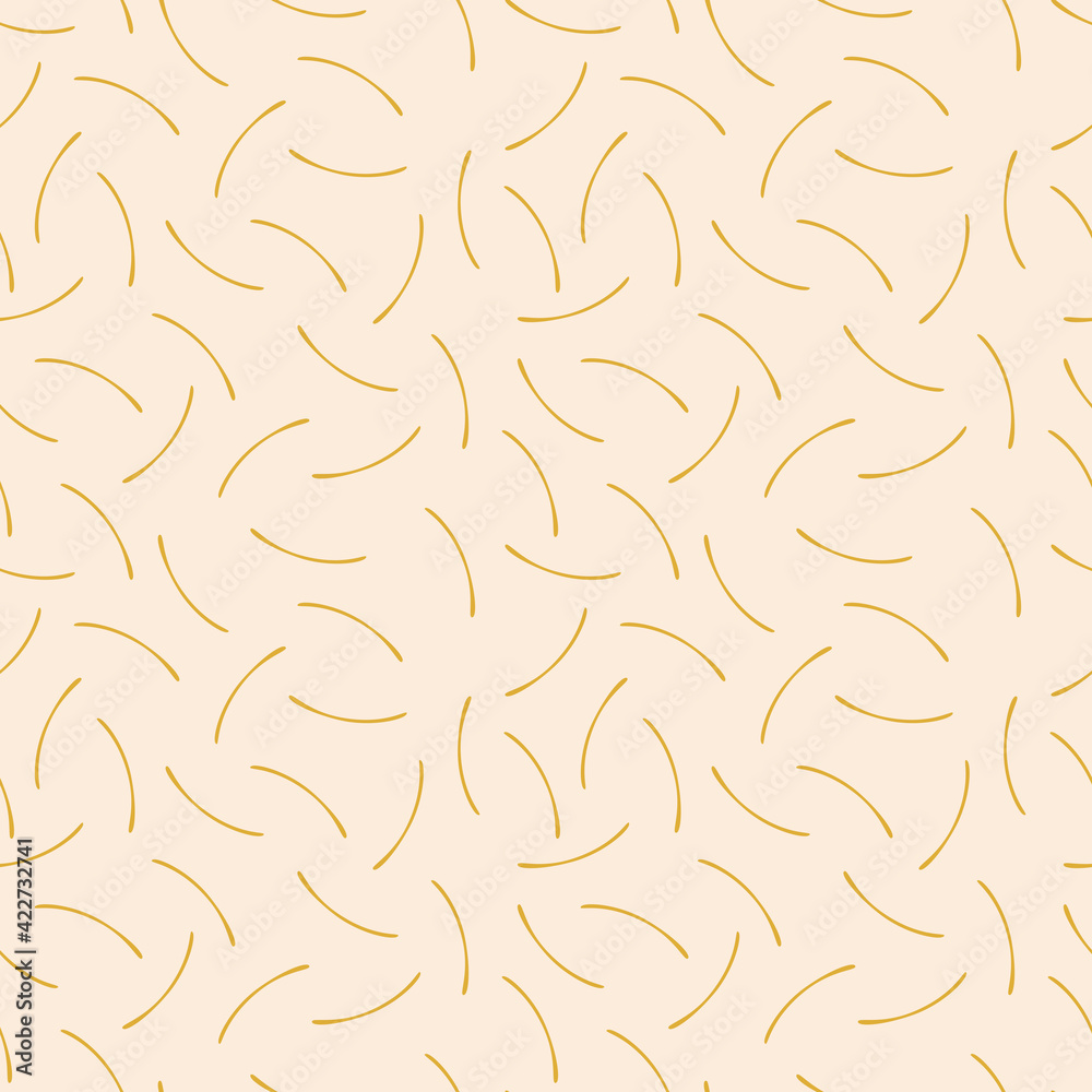Thin little arcuate sticks. Seamless pattern for fabrics, textiles, paper, packaging, curtains, pillows, bedspreads, bed linen. Actual colors.