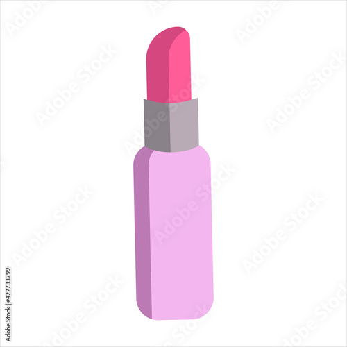 vector illustration of pink lipstick