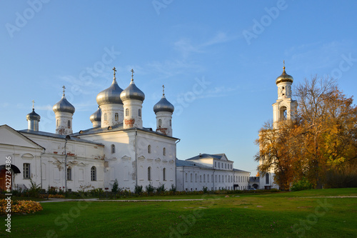 St. George's Monastery. Veliky Novgorod.Russia. Autumn view 