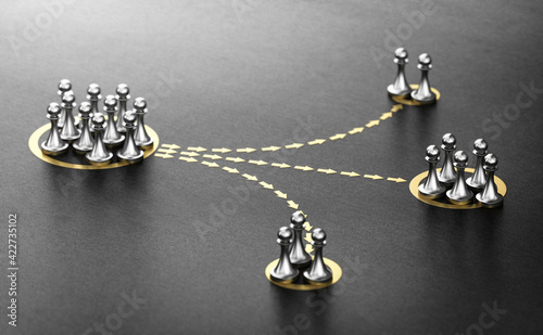 Fotografie Customer or audience segmentation. Marketing Concept