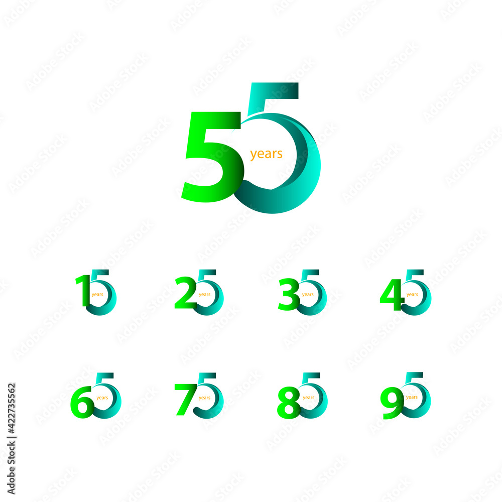 55 Years Anniversary Celebration Vector Template Design Illustration 55 Years Anniversary Celebration Vector Template Design Illustration