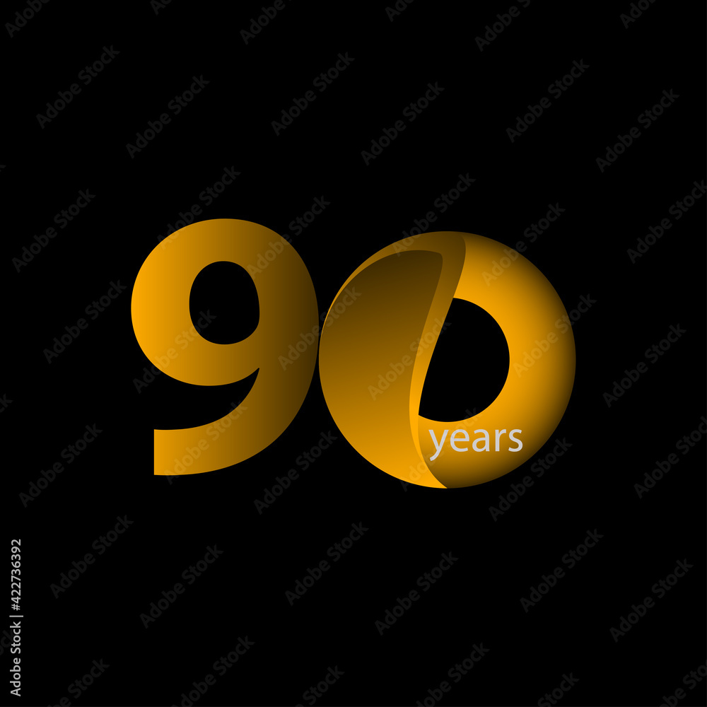 90 Years Anniversary Celebration Vector Template Design Illustration 90 Years Anniversary Celebration Vector Template Design Illustration