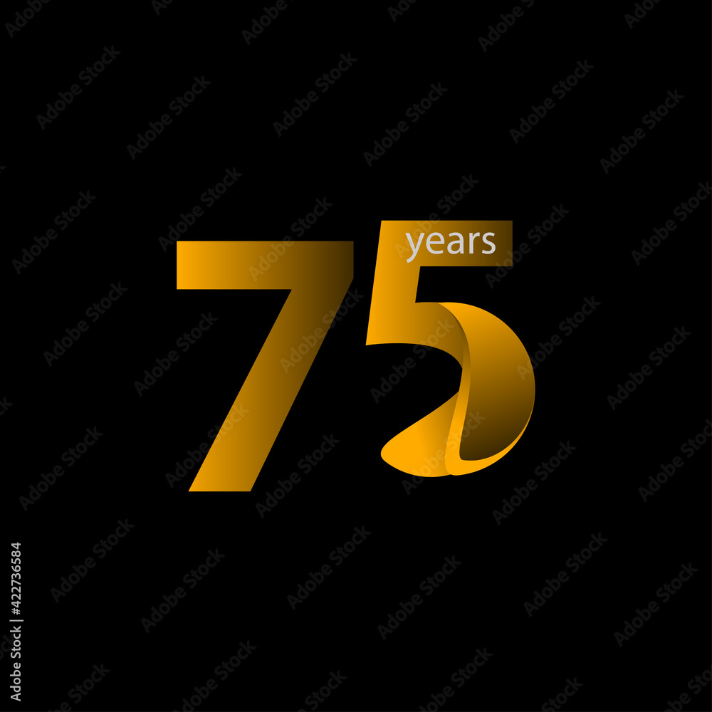 75 Years Anniversary Celebration Vector Template Design Illustration 75 Years Anniversary Celebration Vector Template Design Illustration