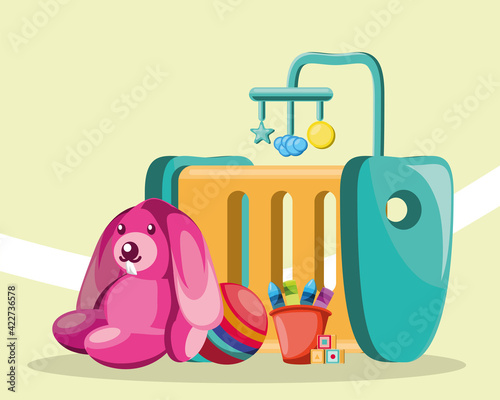 nursery crib rabbit