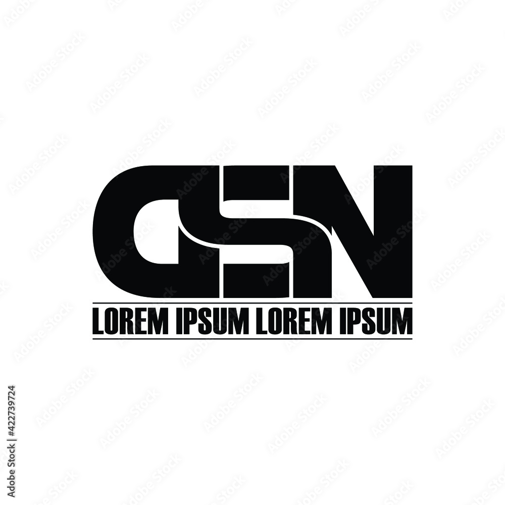 DSN letter monogram logo design vector