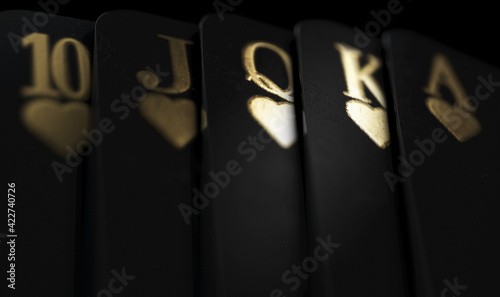 Black Casino Cards Royal Flush