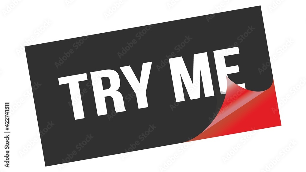 Obraz premium TRY ME text on black red sticker stamp.