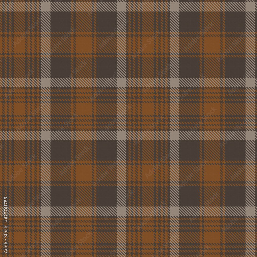 Obraz premium Brown Ombre Plaid textured seamless pattern suitable for fashion textiles and graphics