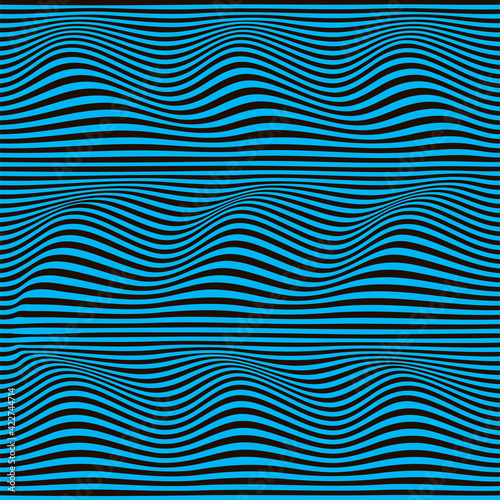 Optical illusion. Hallucination.Illustration twisted . Abstract background of stripes. Vector.