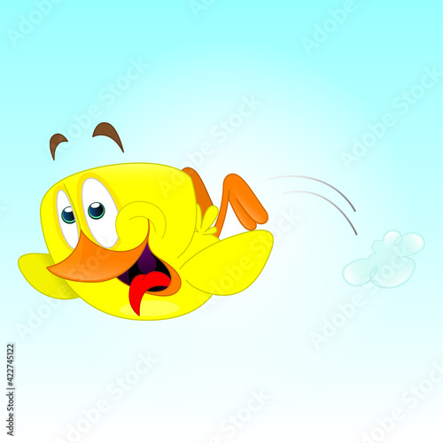 a cartoon of a just hatched easter chick
