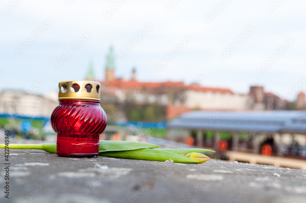 Naklejka premium Relacja w uroczystości pogrzebowych pary prezydenckiej, 18.04.2010 r, Kraków, Polska