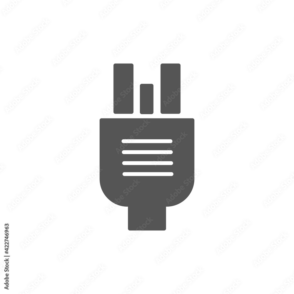 Plug icon isolated on white background. Electric symbol modern, simple, vector, icon for website design, mobile app, ui. Vector Illustration Plug icon isolated on white background. Electric symbol modern, simple, vector, icon for website design, mobile app, ui. Vector Illustration