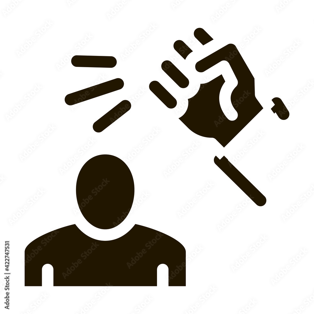 beating man icon Vector Glyph Illustration beating man icon Vector Glyph Illustration