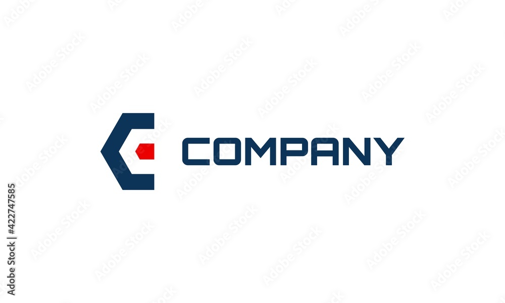 Initial Letter C an E Linked Logo with Polygon Shape. Initial Letter C an E Linked Logo with Polygon Shape.