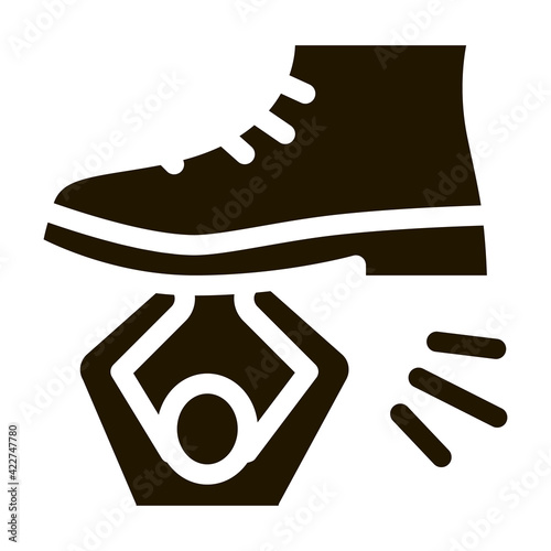 human suppression icon Vector Glyph Illustration