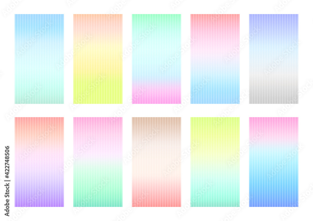 Set of soft color gradient background Set of soft color gradient background