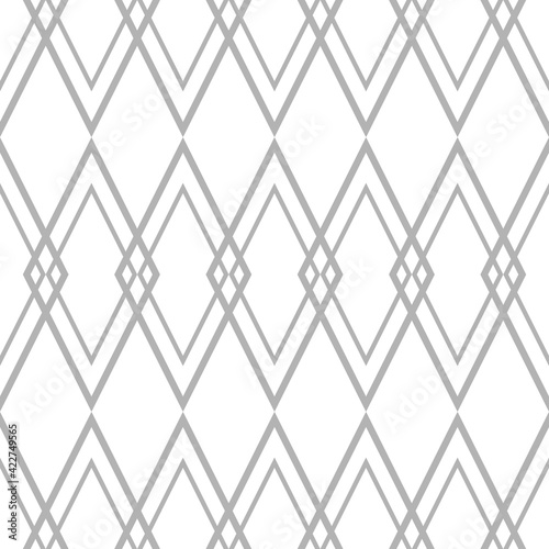 Tile grey and white vector pattern for seamless decoration wallpaper