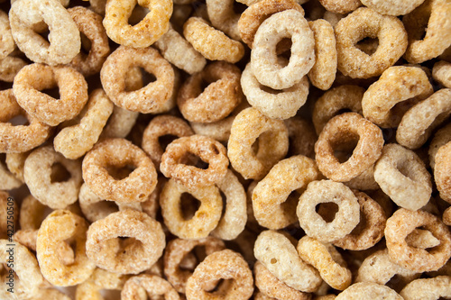 Closeup on breakfast serial loops