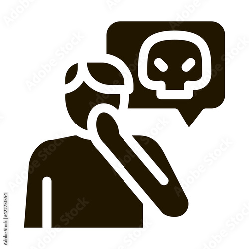 bully man icon Vector Glyph Illustration