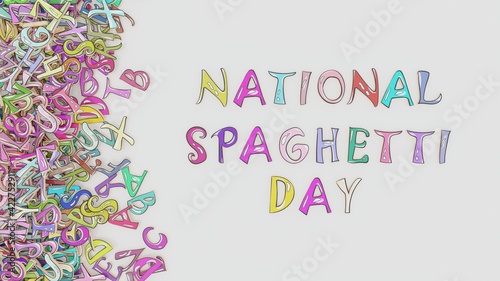 National Spaghetti Day unofficial Italy celebration in USA 