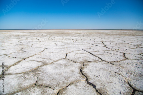 dry sea bottom, global warming, the problem of the Aral Sea photo