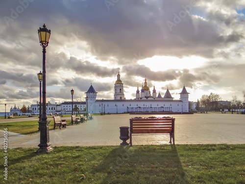 Seating (Exchange) yard. Ensemble of the Kremlin and Exchange House. Tobolsk. Tyumen region. Russia photo