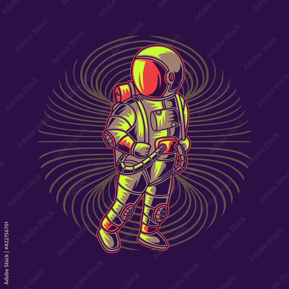 t shirt design astronaut ready for adventure illustration