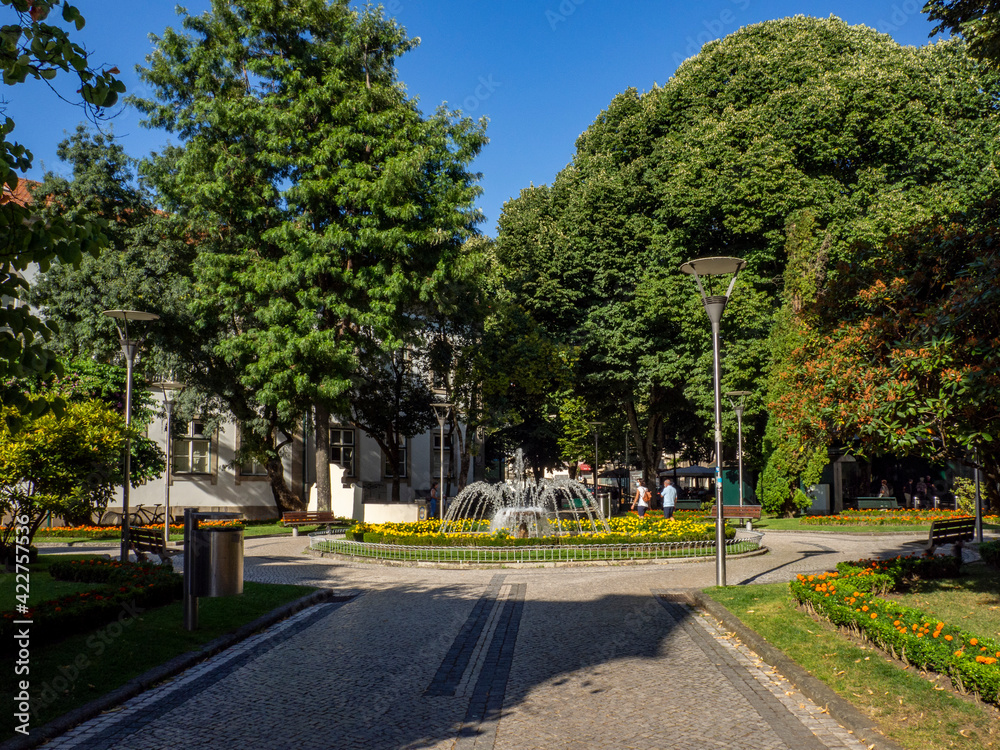 Tomás Ribeiro Garden in the historic city of Viseu, Portugal.