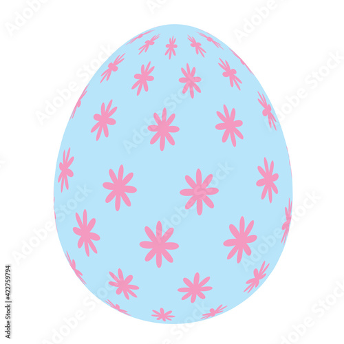 Painted easter egg simple icon. Vector Illustration