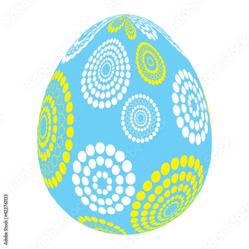 Painted easter egg simple icon. Vector Illustration