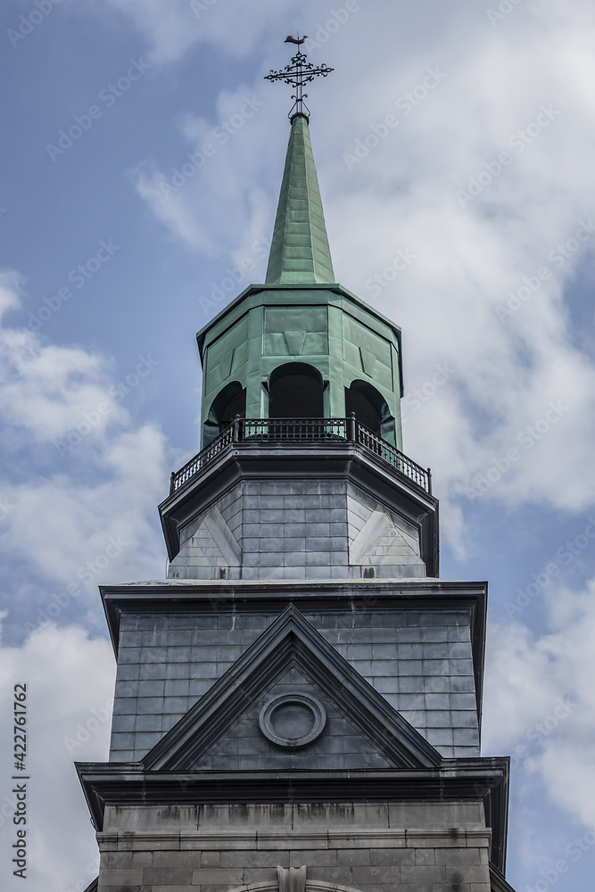 The Notre-Dame-de-Bon-Secours Chapel (Our Lady of Good Help) in Old Montreal, one of oldest churches in Montreal, it built in 1771 over the ruins of an earlier chapel. Montreal, Quebec, Canada.