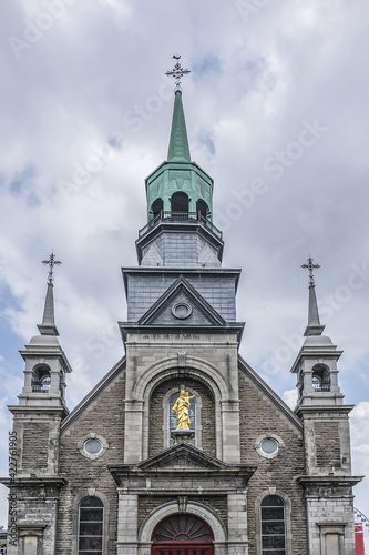 The Notre-Dame-de-Bon-Secours Chapel (Our Lady of Good Help) in Old Montreal, one of oldest churches in Montreal, it built in 1771 over the ruins of an earlier chapel. Montreal, Quebec, Canada.