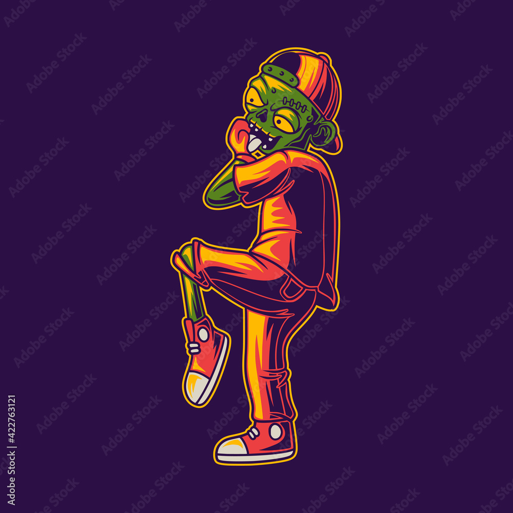 t shirt design zombie catch the ball baseball illustration t shirt design zombie catch the ball baseball illustration