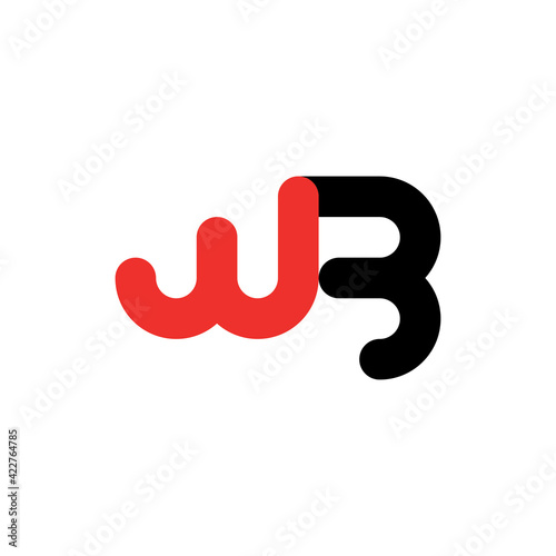 WB letter logo design vector