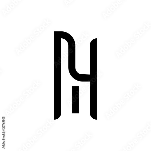 NM letter logo design vector
