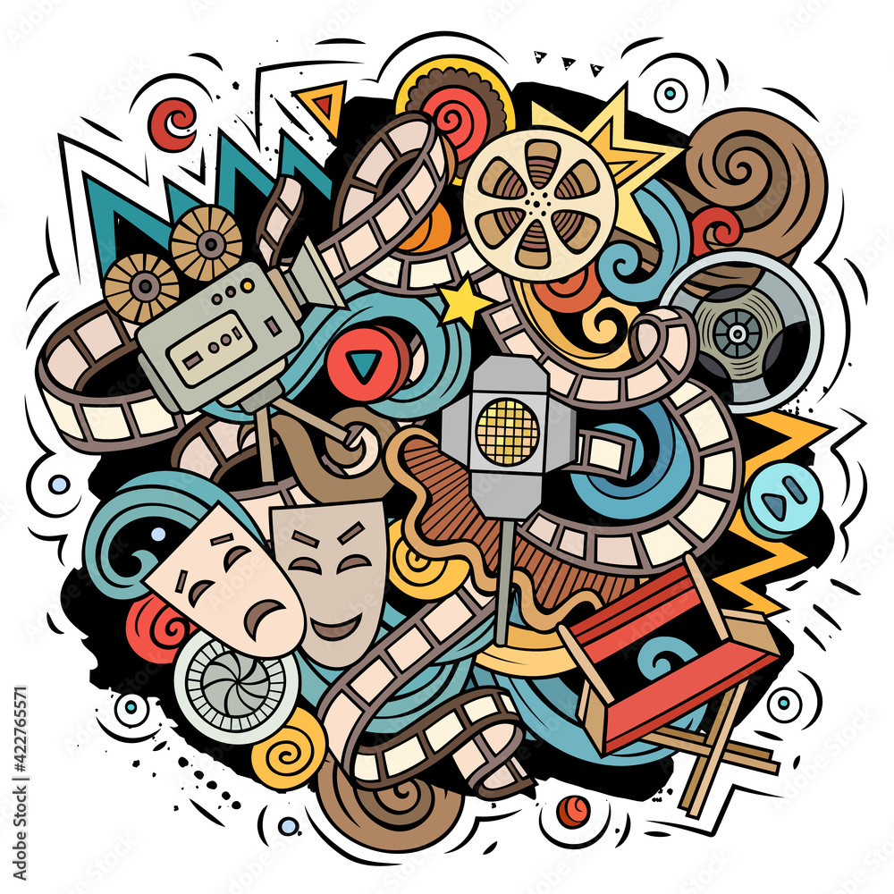 Cinema cartoon vector doodle design Cinema cartoon vector doodle design