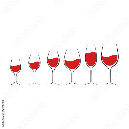 Beautiful wine glass shapes collection vector Dinner Wine Ideas to Celebrate