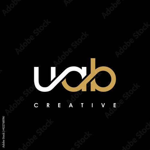 UAB Letter Initial Logo Design Template Vector Illustration