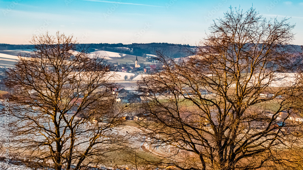 Beautiful winter landscape near Bad Griesbach, Bavaria, Germany Beautiful winter landscape near Bad Griesbach, Bavaria, Germany