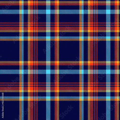Orange Ombre Plaid textured seamless pattern suitable for fashion textiles and graphics