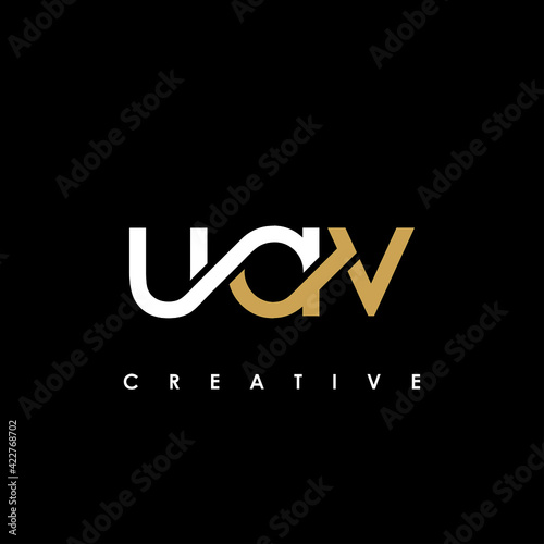 UAV Letter Initial Logo Design Template Vector Illustration