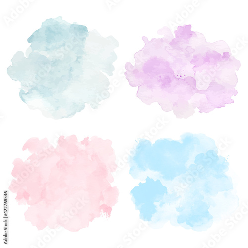 Pastel abstract splash background with watercolor