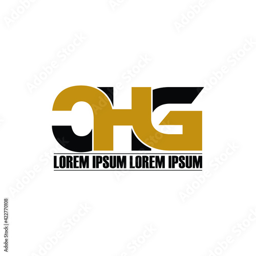 CHG letter monogram logo design vector