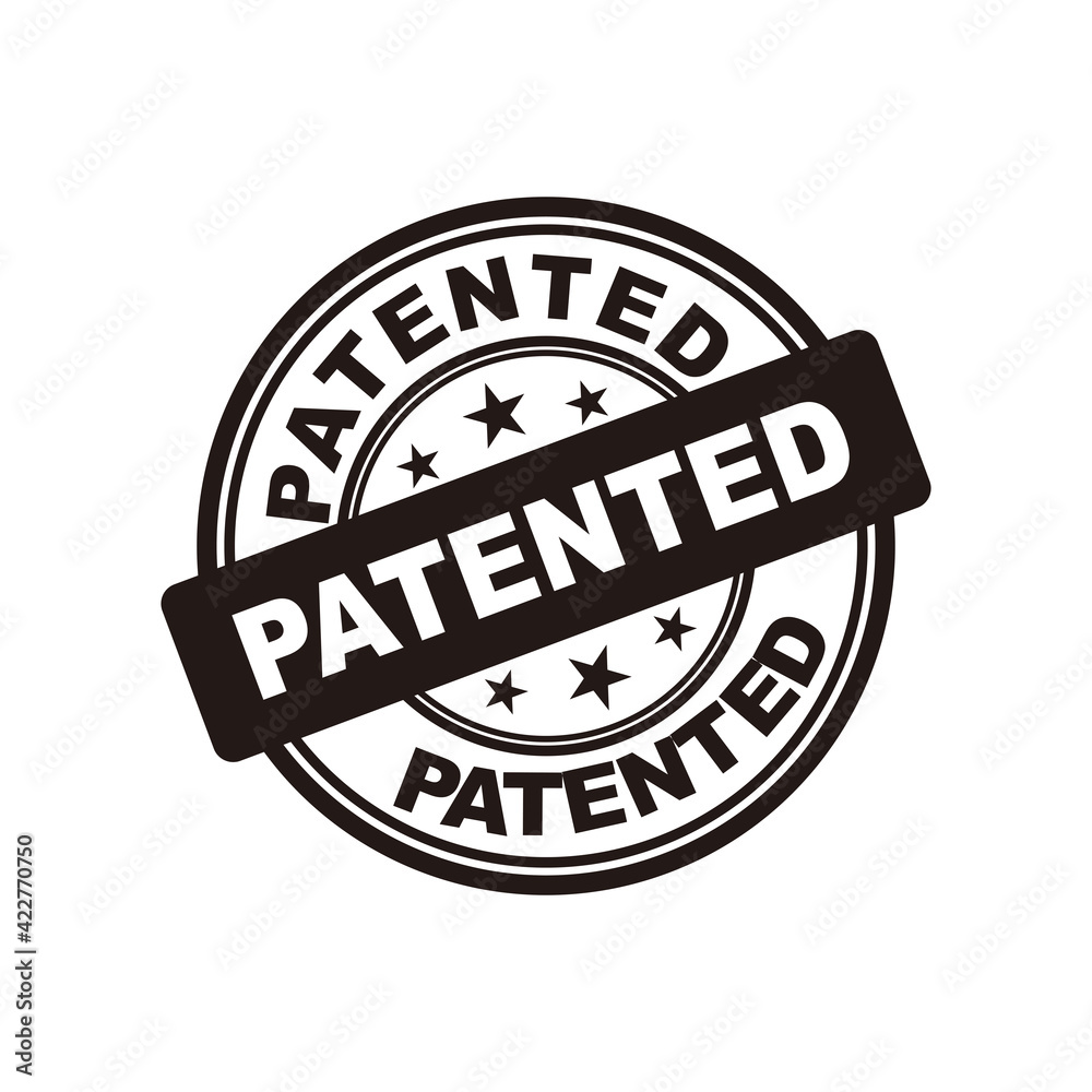 Fototapeta premium Patented vector seal illustration isolated on white background