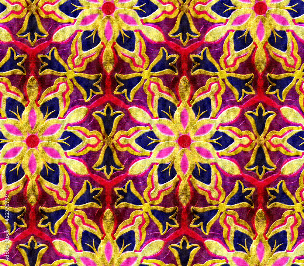 Gold embroidery with arabesques Gold embroidery with arabesques