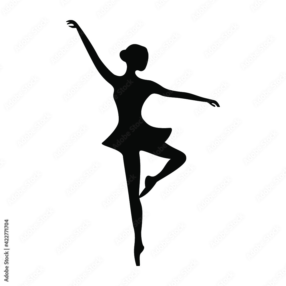 classic ballet dancer, logo isolated on a white background classic ballet dancer, logo isolated on a white background